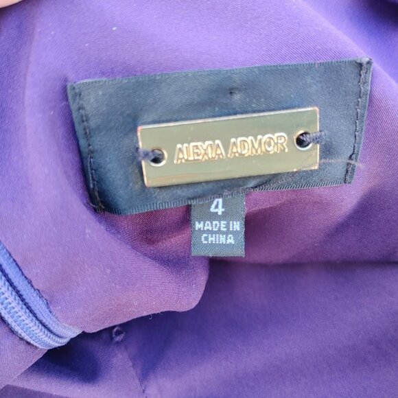 LOVELY ROMANTIC ALEXIA ADMOR Heart Dress Women's Size 4 Flutter cap sleeves - Picture 8 of 8